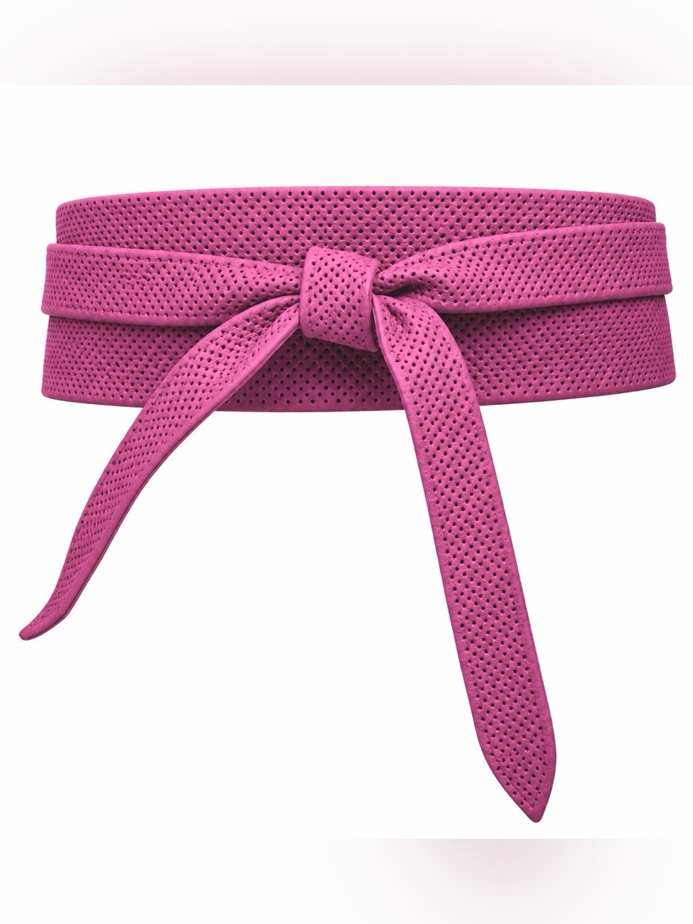 ADA Collection Genuine Leather Wrap Belt – Fuchsia Perforated Leather | OS NWT